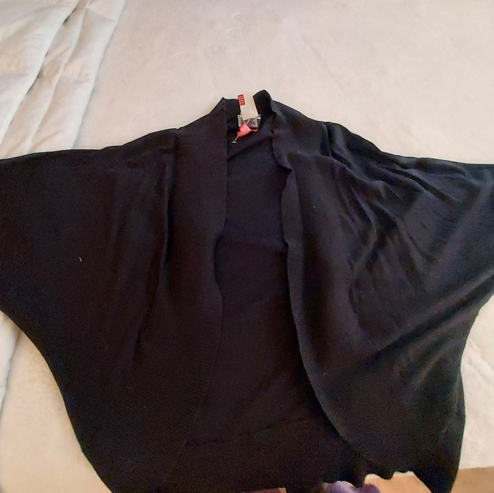Black cardigan butterfly sweater